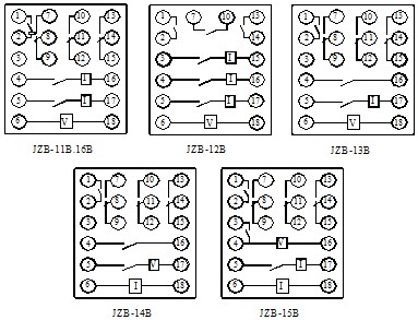 JZB-14B內(nèi)部端子圖