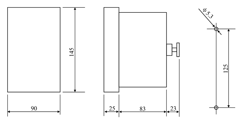 DZ-412外形及開孔尺寸圖