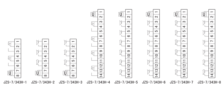 JZS-7/343H-7內(nèi)部接線(xiàn)圖