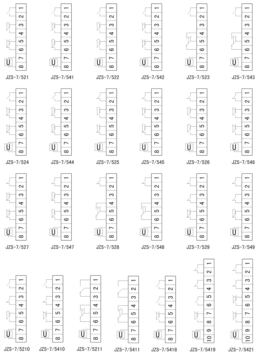 JZS-7/525內(nèi)部接線圖