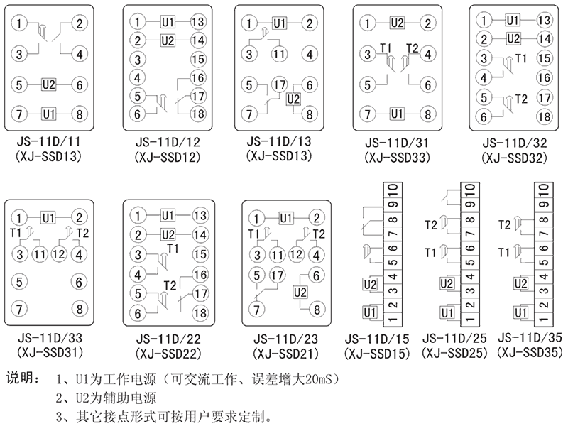 JS-11D/25內部接線圖