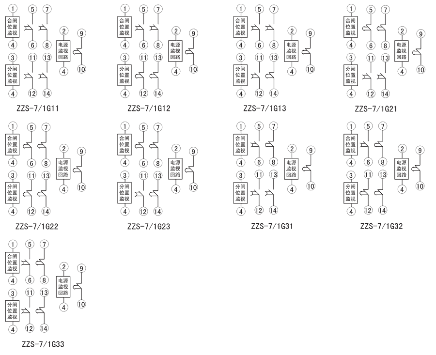 ZZS-7/1G13內部接線圖