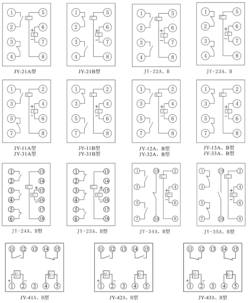 JY-12A內(nèi)部接線圖