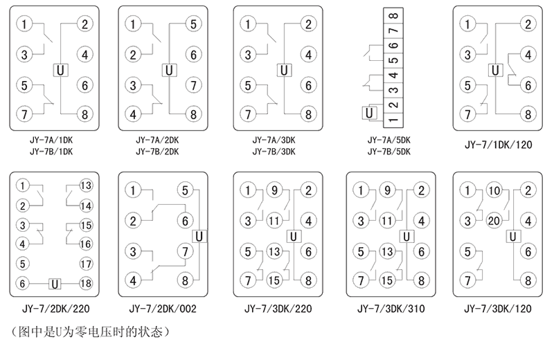 JY-7B/3DK/120內(nèi)部接線圖