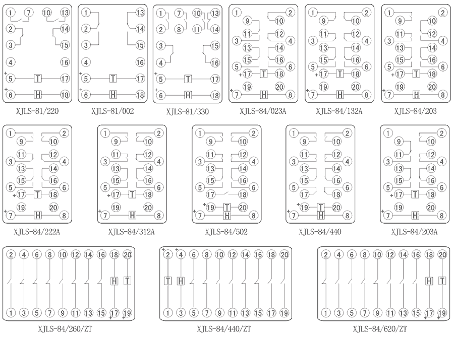 XJLS-84/222A內(nèi)部接線圖