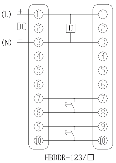 HBDDR-123/3內(nèi)部接線圖